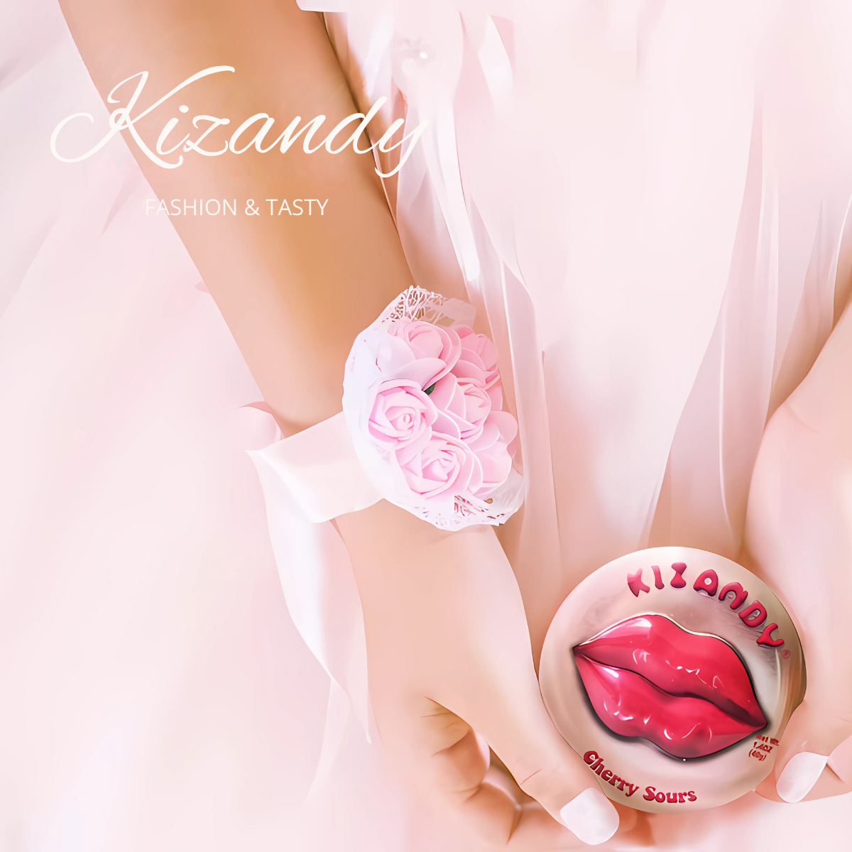 Bala KIZANDY Sour Morango. Original EUA azedinha